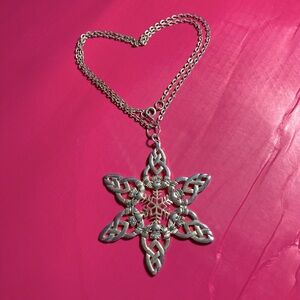 Snowflake Silver Pendant (in blue velvet pouch)